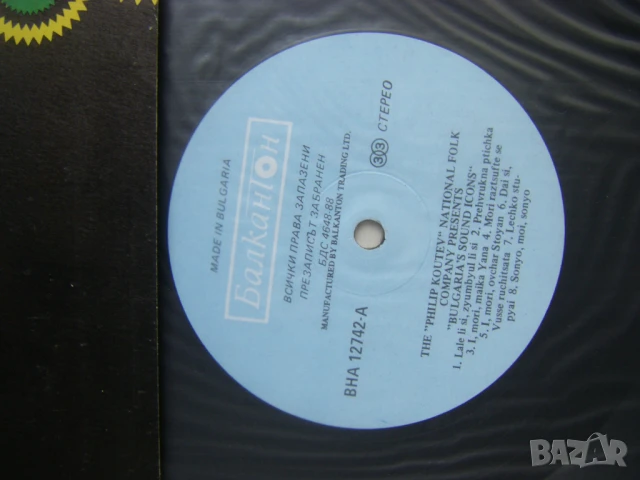 ВНА 12741/72 - Национален фолклорен ансамбъл Филип Кутев представя Звуковите икони на България , снимка 8 - Грамофонни плочи - 50812857