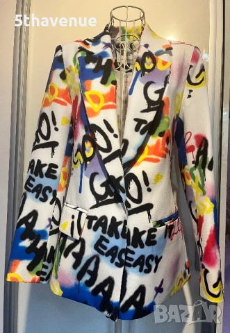 Елегантно шарено сако размер S дълъг ръкав