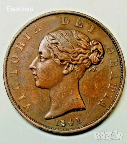 RARE. UK. HALF PENNY 1841