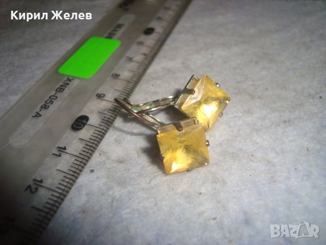 СРЕБРИСТИ СТАРИ КРИСТАЛНИ АР НУВО СТИЛ РЕТРО ОБЕЦИ 9249, снимка 4 - Антикварни и старинни предмети - 36629339