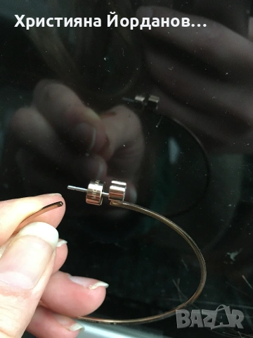 Michael kors, оригинална обеца халка със сърце, снимка 3 - Обеци - 53562226