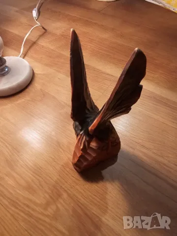 Старинна  фигура на орел, дърворезба - красота за твоя дом, офис или фирма  лов и риболов, снимка 2 - Антикварни и старинни предмети - 47323781