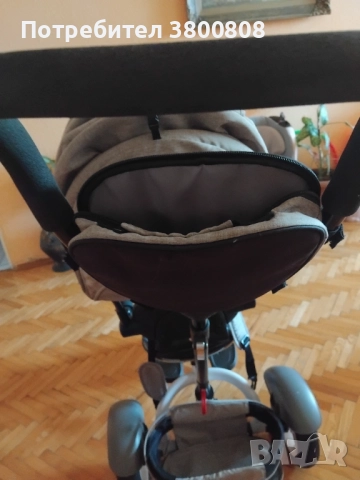 Детска запазена триколка,със свалящ сенник и управляваща дръжка., снимка 3 - Детски велосипеди, триколки и коли - 52431419