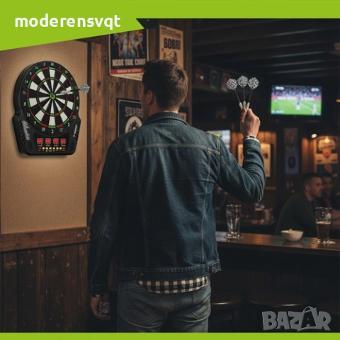 Eлектронни дартс с LED дисплей и звук, снимка 6 - Друга електроника - 53536888