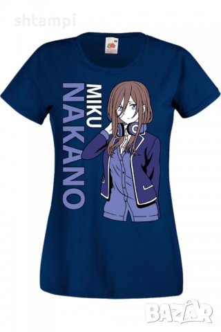 Дамска тениска The Quintessential Quintuplets Miku Nakano,Анимация,игра,Празник,Повод., снимка 6 - Тениски - 38074673