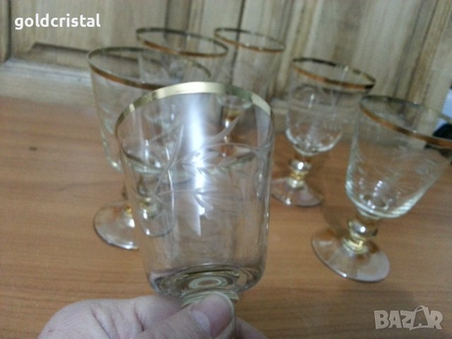 Ретро стъклени чаши , снимка 3 - Антикварни и старинни предмети - 43697873