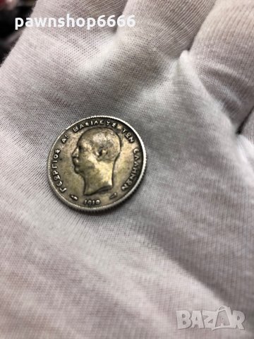 Сребърна монета Гърция 1 драхма 1910, снимка 6 - Нумизматика и бонистика - 35576737
