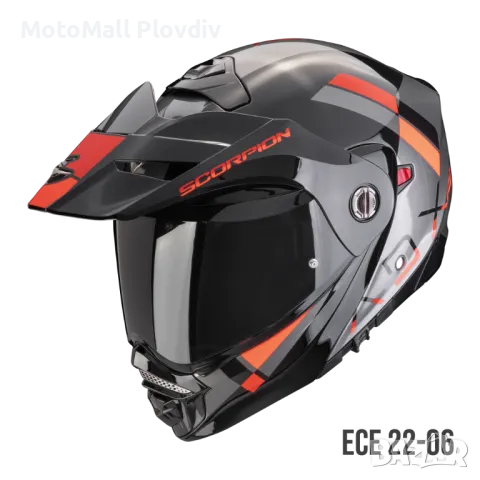 Каска SCORPION ADX-2 GALANE Silver-Black-Red 