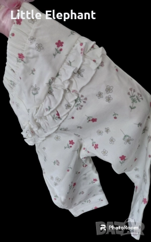 Клинче за 6-9 мес мом с бели и червени цветчета,колекция"Flowers",Англия/нова