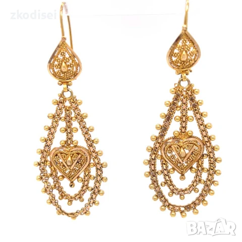 Златни обеци 11,69гр. 14кр. проба:585 модел:9591-1, снимка 1