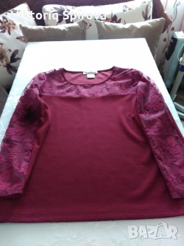 Дамска блуза в цвят бордо