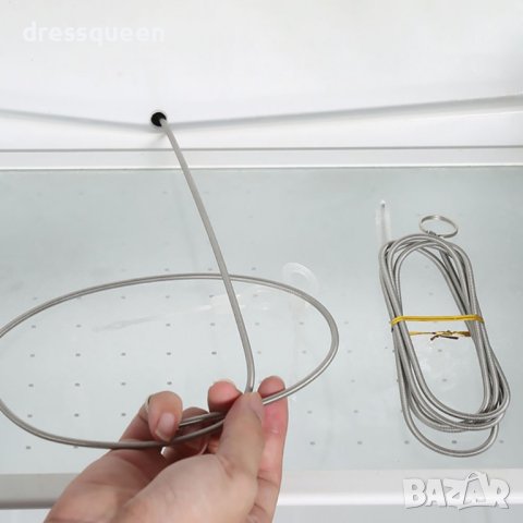 4155 Комплект за почистване на запушен дренаж на хладилник със спринцовка и гъвкава тел с четка, снимка 2 - Други стоки за дома - 44012854