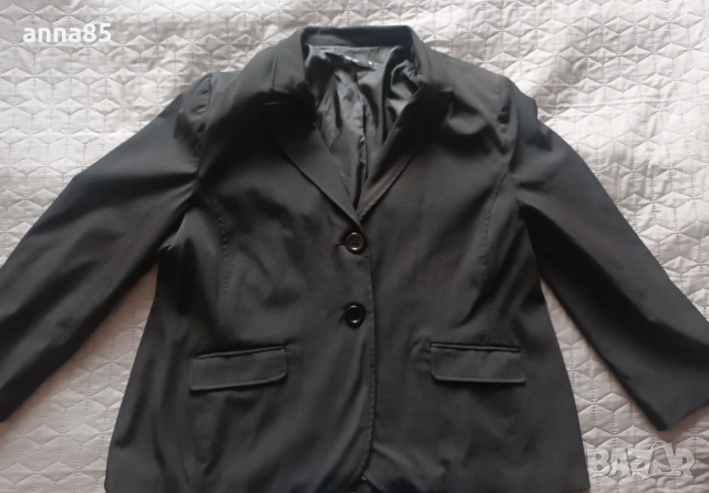 Черно сако за макси дама OVS, снимка 3 - Сака - 53097561