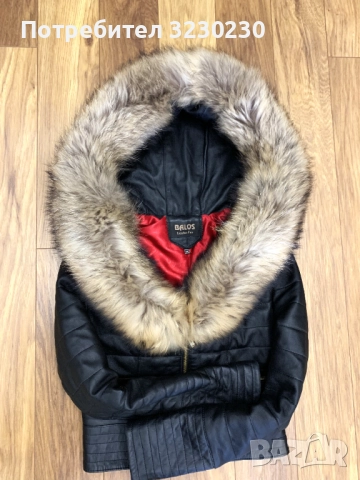 Дамско кожено яке с качулка с косъм от лисица, снимка 8 - Якета - 52413349