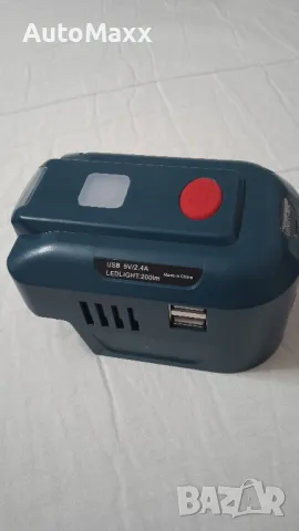 Преносим източник Двоен USB адаптер с LED светлина за Makita 18V литиева батерия

, снимка 2 - Винтоверти - 47778509