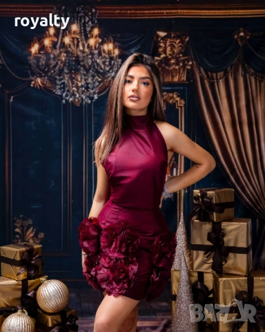 Официална Червена Дамска Рокля , снимка 3 - Рокли - 52884875