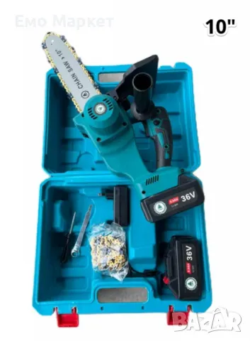 Акумулаторна резачка за дърва с маслен филтър,2х36V 10Ah,с акумулаторен верижен трион , снимка 10 - Градинска техника - 49274790