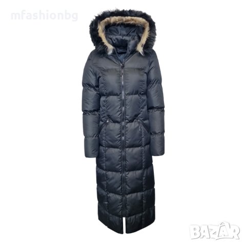 Супер дълго дамско яке 120см, City Angels Jeans, двуцветен пух, снимка 3 - Якета - 44138518