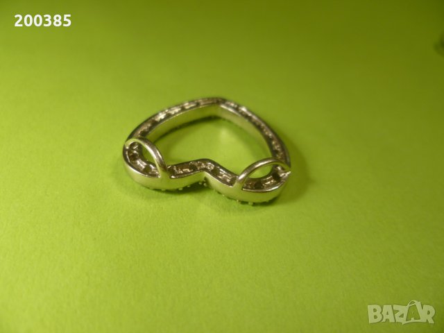 Сребърен комплект с бели кристали, снимка 3 - Бижутерийни комплекти - 35094878