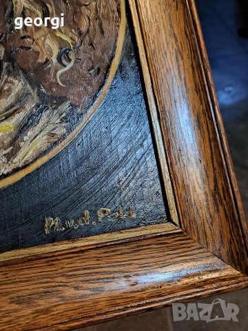 авторска картина "Усмихнато момче" маслени бои върху дървена основа , снимка 9 - Картини - 53035820