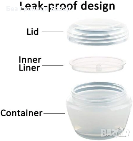 Нови 20 броя празни козметични бурканчета 10 мл с капак + 3 шпатулички, снимка 3 - Други - 53282722
