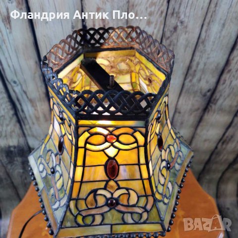 Настолна лампа Тифани Ар Нуво, снимка 9 - Настолни лампи - 43377220