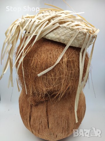 Голяма кокосова касичка за пари,стотинки, снимка 5 - Декорация за дома - 37789166