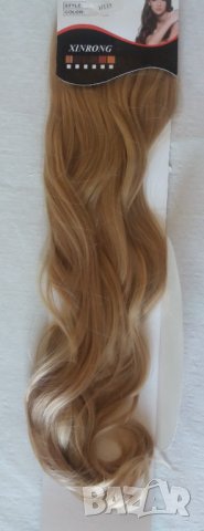Изкуствена натурално руса вълниста коса, снимка 5 - Аксесоари за коса - 43439657