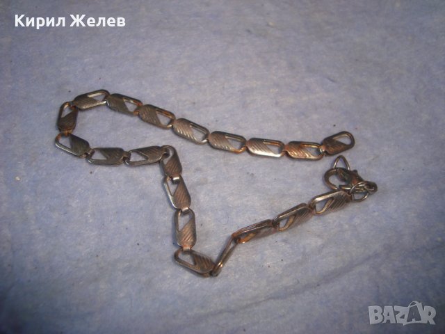 СТАРА СРЕБРИСТА ВИНТИДЖ МЕТАЛНА ГРИВНИЧКА РЕТРО ПЛЕТКА 18290, снимка 4 - Гривни - 37072217