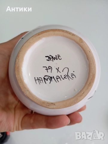 Стара керамична кана ръчно изработена , снимка 3 - Други - 52625396