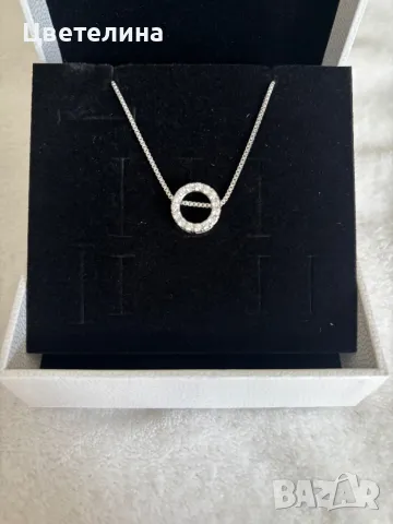 Елегантно колие Стомана и цирконий , снимка 2 - Колиета, медальони, синджири - 50418459