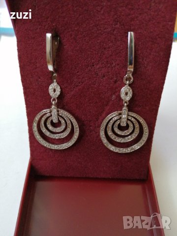 Сребърен комплект с цирконий, сребро проба 925 , снимка 2 - Обеци - 38341507