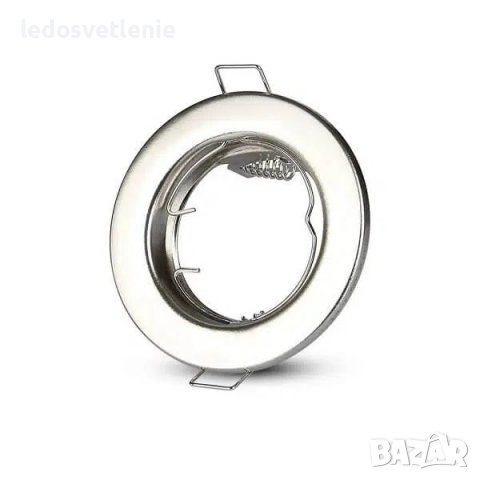 GU10 Корпус Луничка Кръг Сатен Никел ( мат) Спот