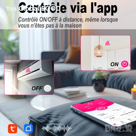 TONGOU WiFi електромер 240V с LCD и защита, снимка 6 - Друга електроника - 53430835