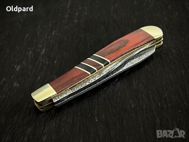 Колекционерски джобен сгъваем нож Elk Ridge Trapper Pakkawood.(ER954WBCR), снимка 3 - Ножове - 43021162