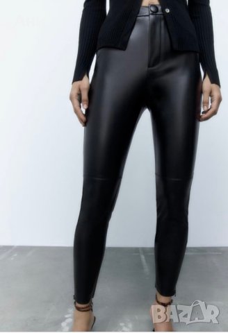 Кожен панталон-клин ZARA