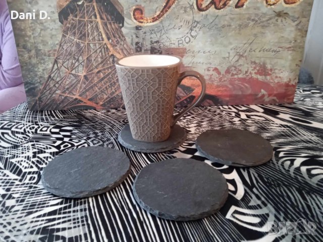 комплект от 4 каменни подложки за чаши от Уелс