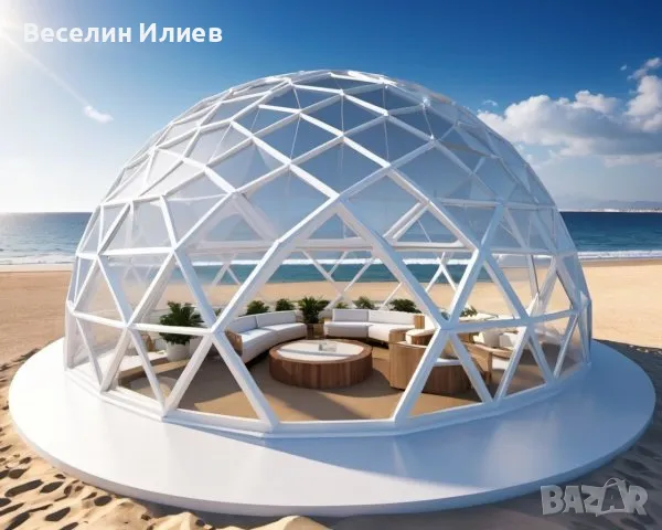 Tiny Domes: Геодезически Куполи за Глемпинг, Студио или Офис в Двора, снимка 4 - Други - 41140910