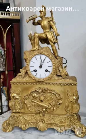 Античен ,каминен часовник -Франция,1820 -1830 г. 