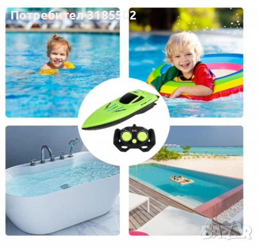 SpeedBoat, водоустойчива RC лодка за деца и начинаещи, снимка 5 - Електрически играчки - 51434104