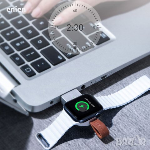Безжично USB 2.5W зарядно Baseus за Apple Watch 1 2 3 4 38mm 40 42 44, снимка 6 - Оригинални зарядни - 27231706