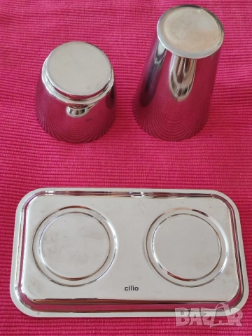 Комплект, сервиз 4 части неръждаема стомана, Cilio, Германия. , снимка 3 - Сервизи - 51493837