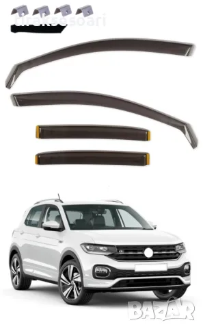 Комплект от 4бр. ветробрани за VW T-CROSS 5D 2019+