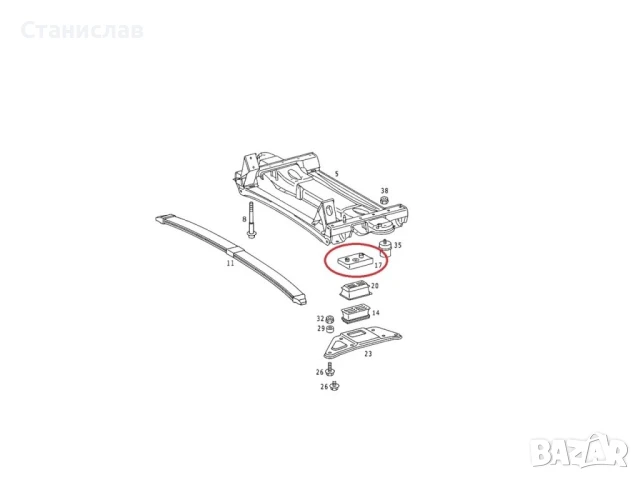 Mercedes Sprinter W901 и VW LT Поставка за крик, снимка 5 - Части - 50447545