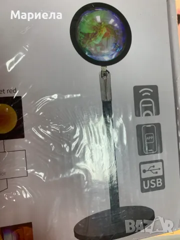 Прожекционна лампа Mydethun Sunset - Ротация на 180°/Романтична светлина за декорация на дома, снимка 3 - Други - 48122832