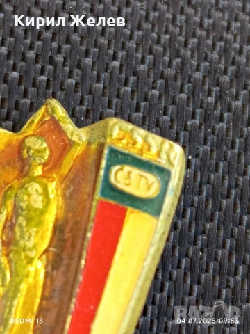 Рядка значка ЧССР МАЙСТОР ЧЕХОСЛОВАШКИ СЪЮЗ ЗА ФИЗИЧЕСКО ВЪЗПИТАНИЕ 28827, снимка 4 - Колекции - 50902838
