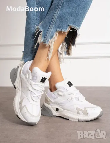 Amiri бели дамски маратонки , снимка 4 - Маратонки - 48455913