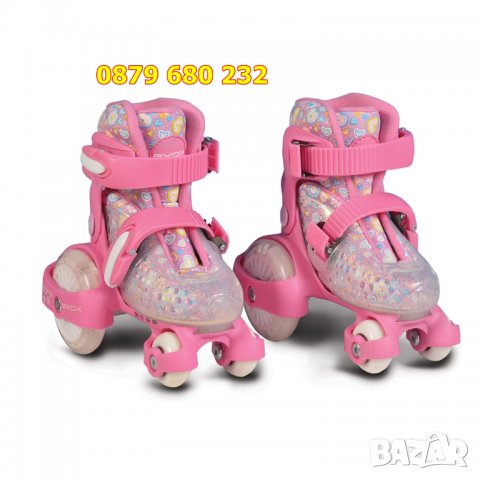  Детски кънки розови или сини Frozen Girl Pinky Girl, снимка 1 - Детски велосипеди, триколки и коли - 39836493