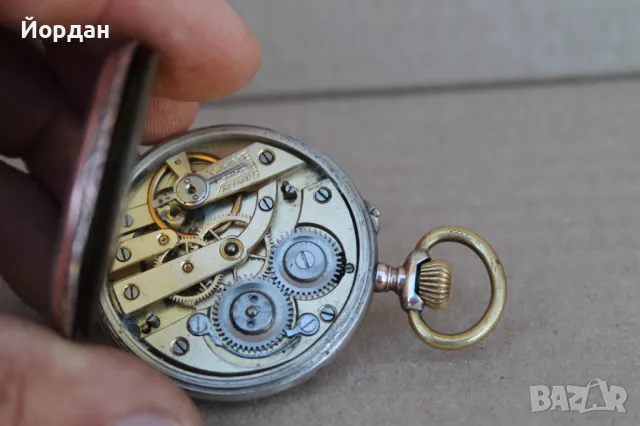 Швейцарски джобен сребърен часовник , снимка 8 - Джобни - 50085018