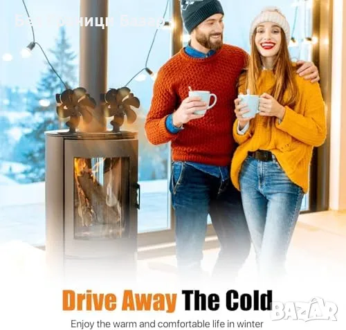 Нов Енергоспестяващ Вентилатор за Печка на дърва камина Тих Ефективен, снимка 6 - Отоплителни печки - 48876029